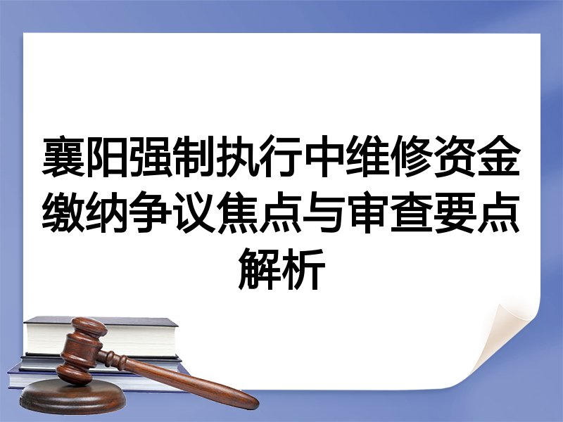 襄阳强制执行中维修资金缴纳争议焦点与审查要点解析