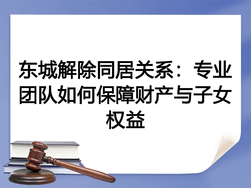 东城解除同居关系：专业团队如何保障财产与子女权益