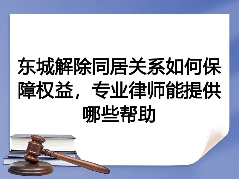 东城解除同居关系如何保障权益，专业律师能提供哪些帮助