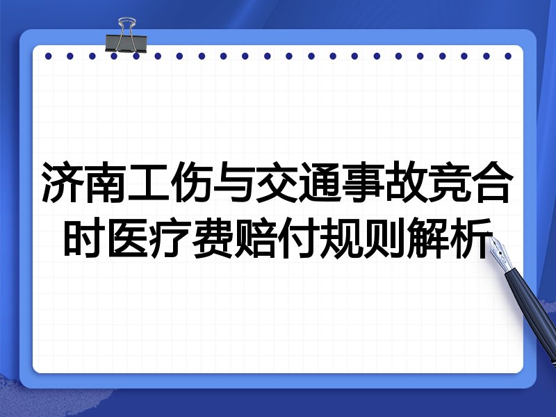 济南工伤与交通事故竞合时医疗费赔付规则解析