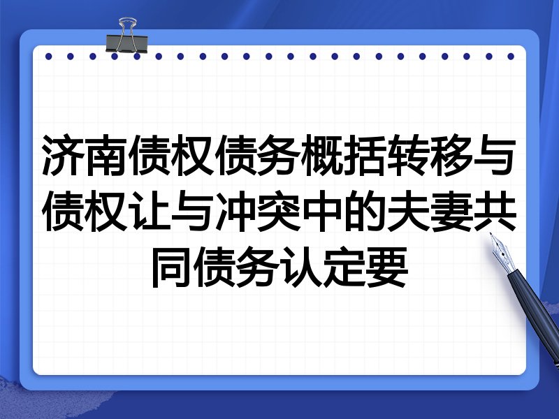 济南债权债务概括转移与债权让与冲突中的夫妻共同债务认定要
