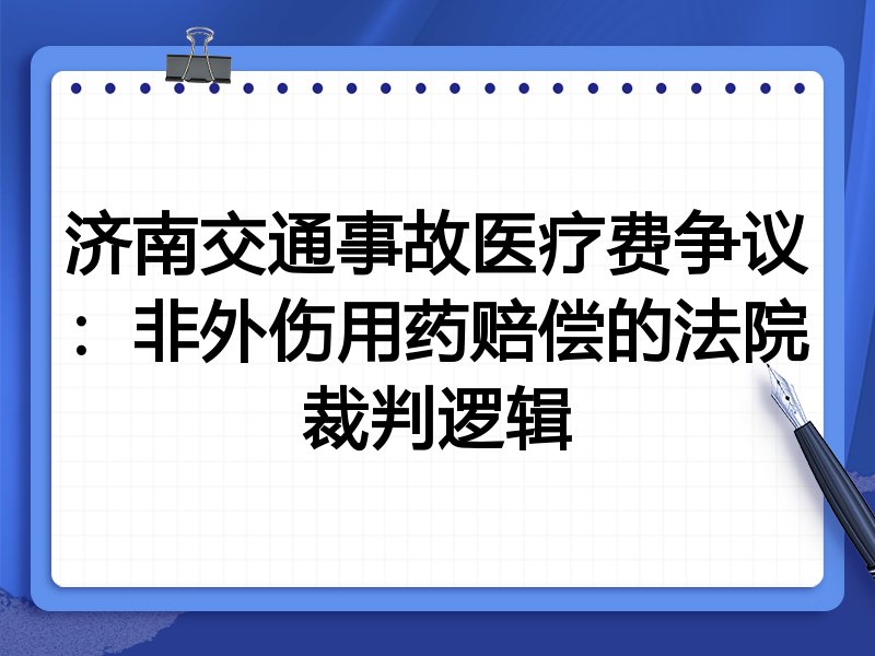 济南交通事故医疗费争议:非外伤用药赔偿的法院裁判逻辑
