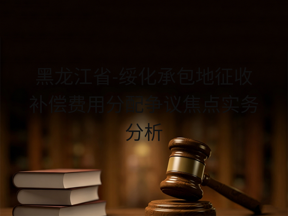 黑龙江省-绥化承包地征收补偿费用分配争议焦点实务分析
