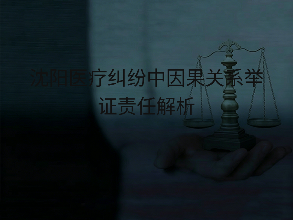 沈阳医疗纠纷中因果关系举证责任解析