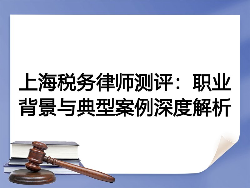 上海税务律师测评：职业背景与典型案例深度解析