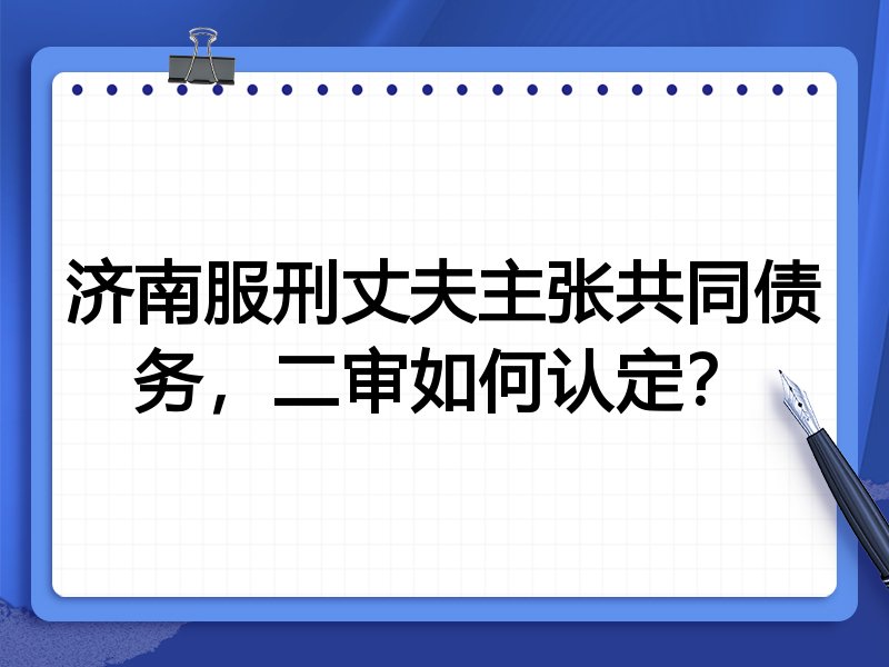 济南服刑丈夫主张共同债务,二审如何认定?